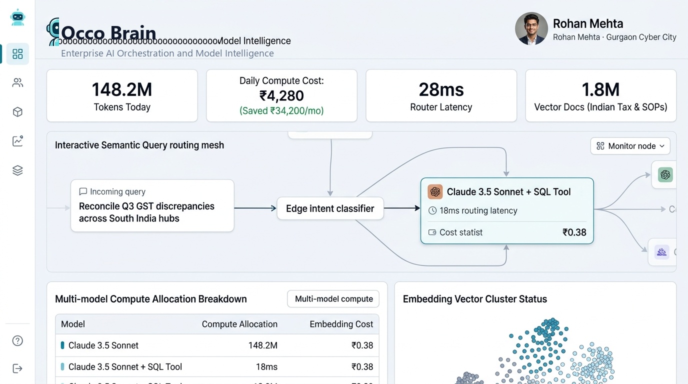 Occo Brain Natural Language Enterprise Semantic Search Dashboard Interface